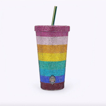 Vaso strass multicolor Kurt Geiger Crystal Tumbler