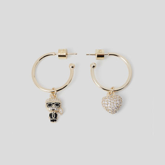 Pendientes aro charms Karl Lagerfeld 230W3928 Oro