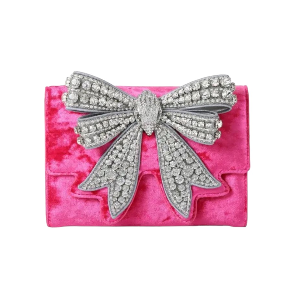 Bolso mini terciopelo lazo cristal Kurt Geiger Bow Shoreditch