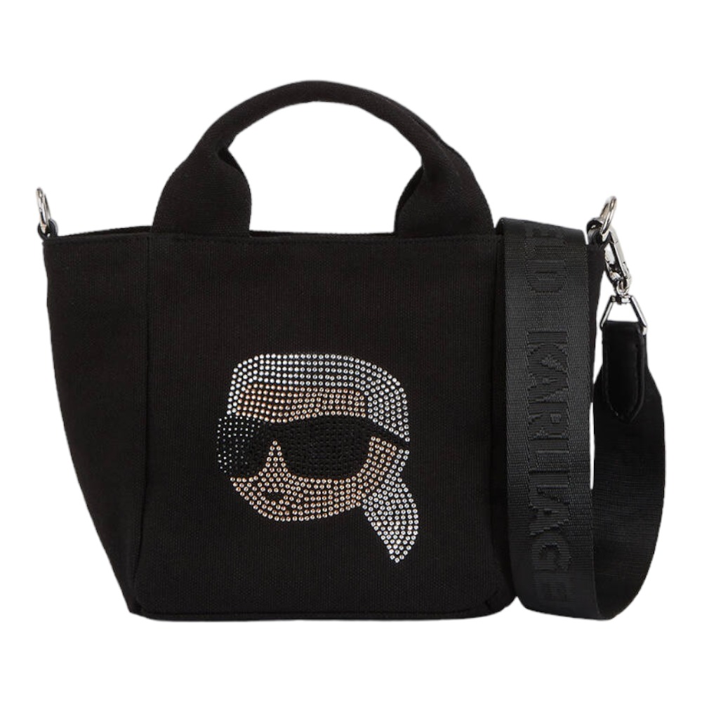 : Bolso pequeño shopper logo brillante Karl Lagerfeld 236W3876