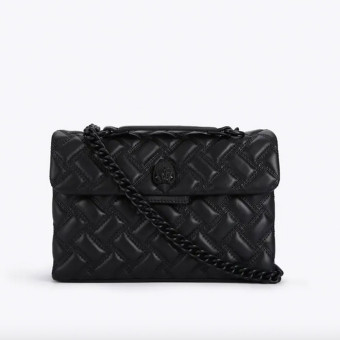 Bolso Piel Acolchado Negro Cadena Kurt Geiger Kensington Bag Drench