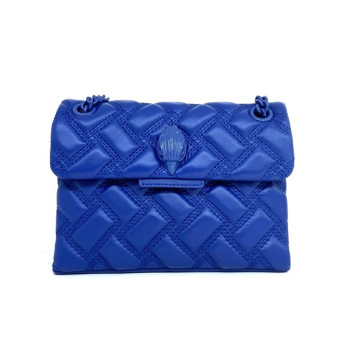 Bolso Acolchado Cadena Azul Denim Kurt Geiger Mini Kensington Drench