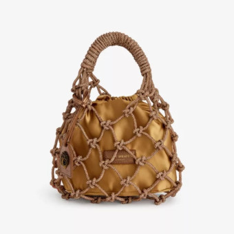 Bolso Tote Macramé Bronce Kurt Geiger Sm Crystal 