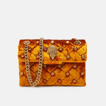 Bolso Hombro Kurt Geiger Velvet Naranja Mini Kensington