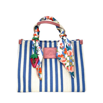 Bolso Tote Kurt Geiger Rayas Azules 4360589609 Southbank