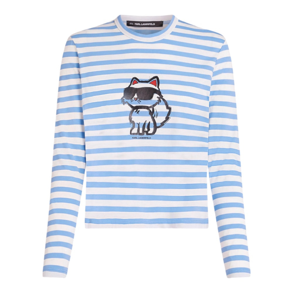 Camiseta Mujer Manga Larga Rayas Karl Lagerfeld A1W17137