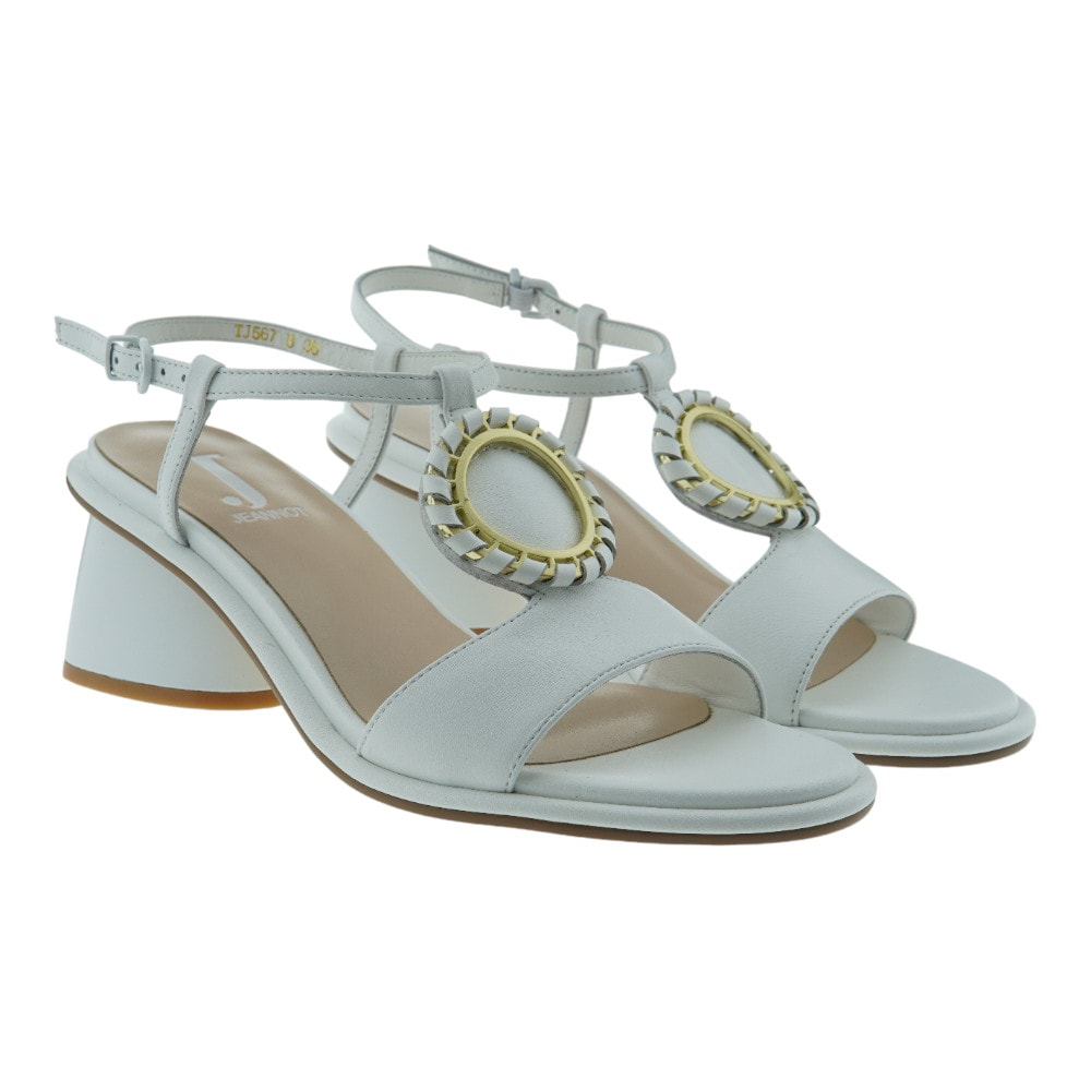 Sandalias tacon adorno circular mujer Jeannot TJ567