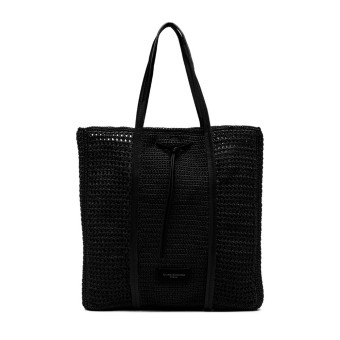 Bolso ganchillo shopper negro mujer Gianni Chiarini VICTORIA 11581