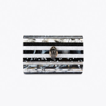 Cartera fiesta blanca y negra Kurt Geiger Party Eagle