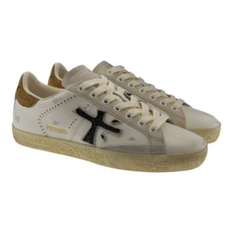 Sneakers blancas y beig mujer Premiata Stevend