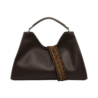 Bolso piel marrón bandolera Gianni Chiarini Aurora 10556