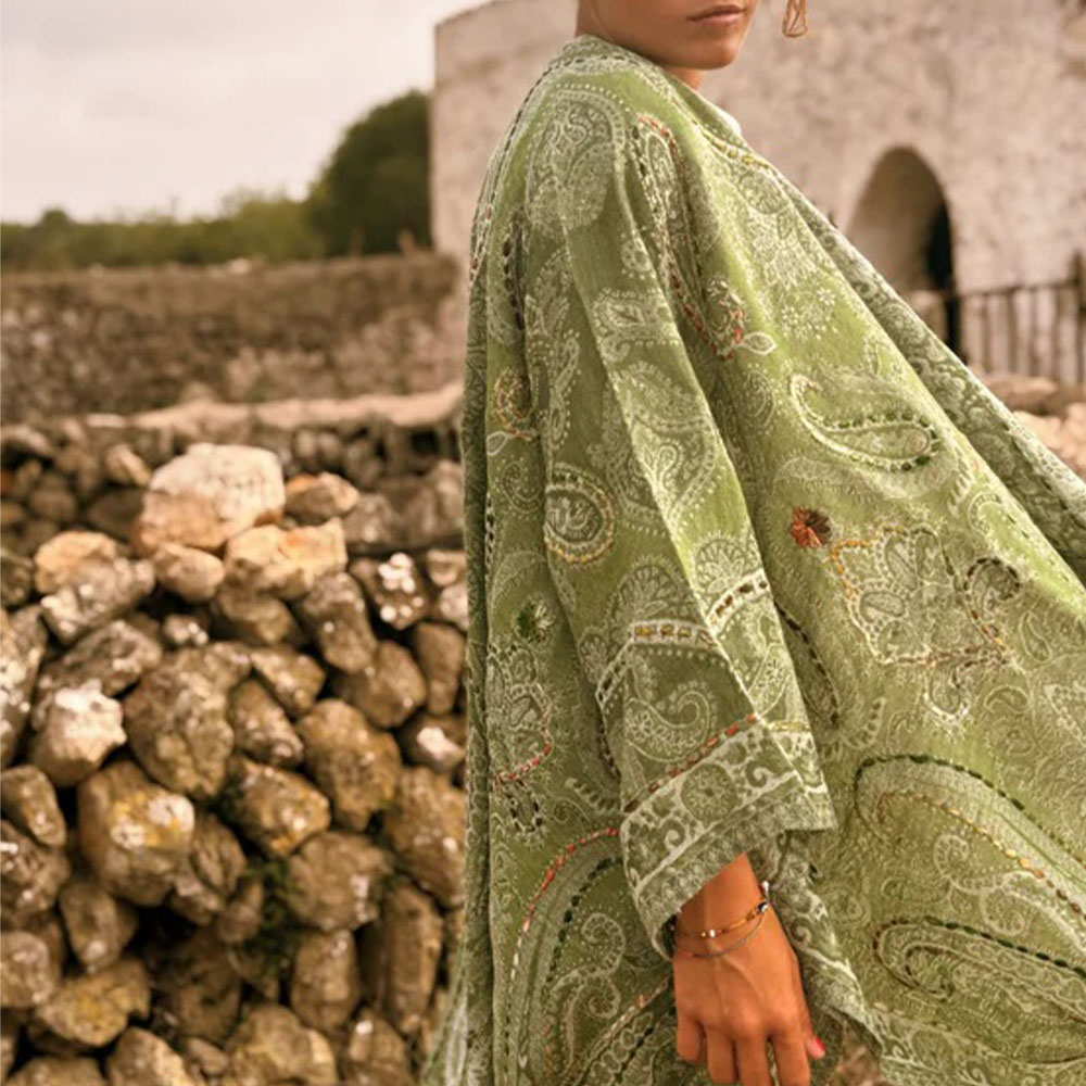 Poncho lana paisley Poc a Poc Amoha