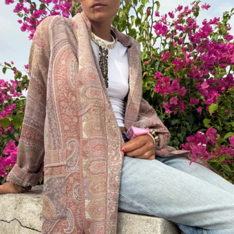 Chaqueta lana reversible mujer Poc a Poc Radha Jacket