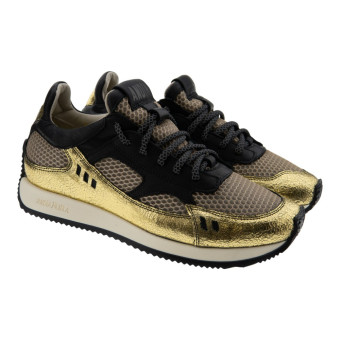 Sneakers doradas mujer Andia Fora
