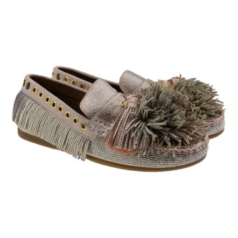 Mocasines mujer Kurt Geiger flecos Pom Pom Moccasin