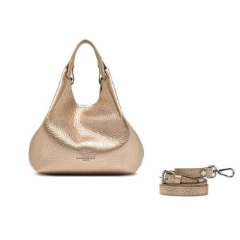 Bolso dorado piel asa y correa Gianni Chiarini Dua BS 9719