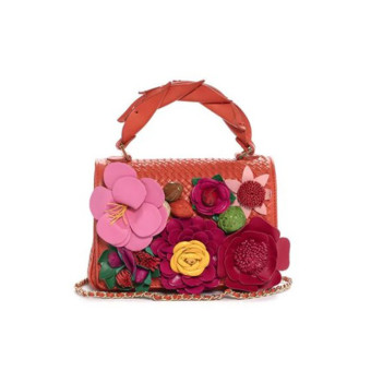 Bolso flores mano y correa trenzada Pons Quintana V201.6B0
