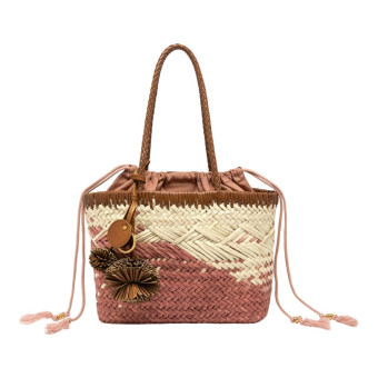 Bolso shopper paja rosa Gianni Chiarini Paloma Bs 11311