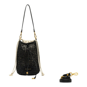 Bolso crochet negro cubo Gianni Chiarini Nefeli Bs 11951