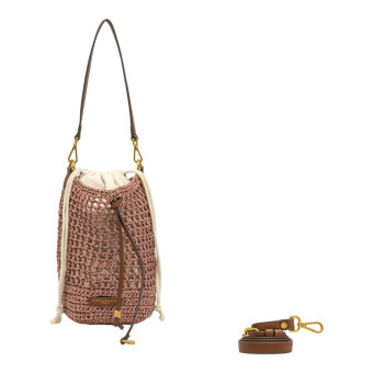 Bolso paja rosa asa Gianni Chiarini Nefeli Bs 11951