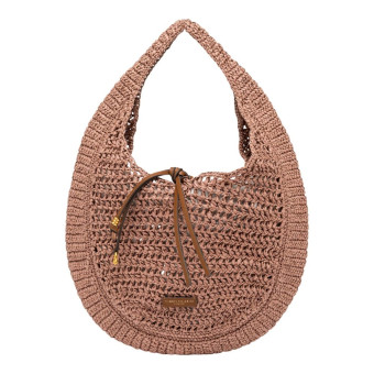 Bolso hobo rosa crochet Gianni Chiarini Nefeli Bs 11954