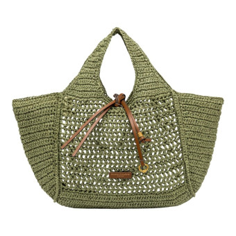 Bolso crochet verde tote bag Gianni Chiarini Nefeli Bs 11953