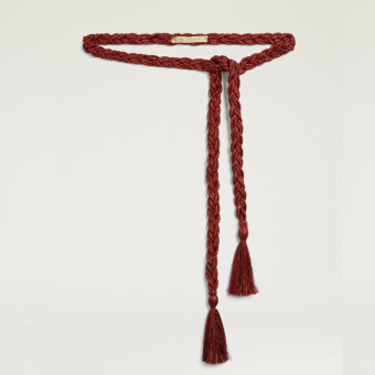 Cinturón trenzado lino Momoni Chiuha