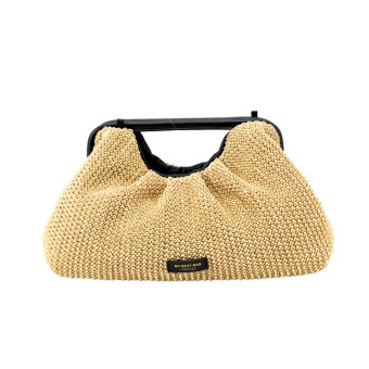 Bolso paja asa color natural My Best Bag S1-MYB-2047