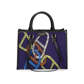 Bolso My Best Bag azul tejido y doble asa S1-MYB-2011