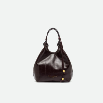 Bolso piel burdeos asa y correa Gianni Chiarini Dua BS 12678
