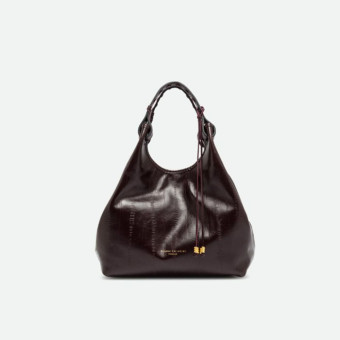 Bolso piel burdeos Gianni Chiarini Dua BS 12679