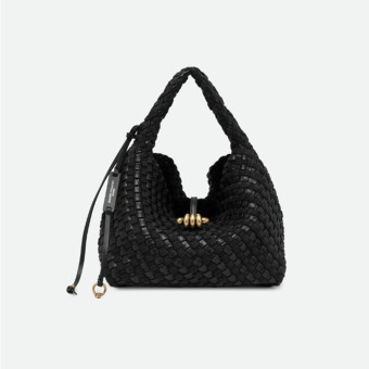 Bolso trenzado negro piel Gianni Chiarini Aurelie BS 12065