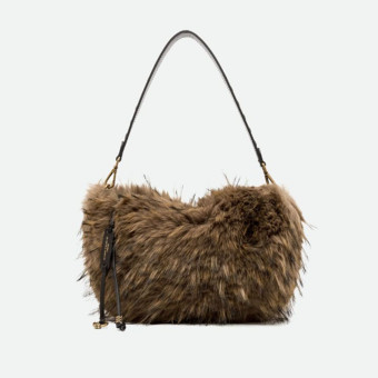 Bolso pelo hombro marrón Gianni Chiarini Cleo BS 12560