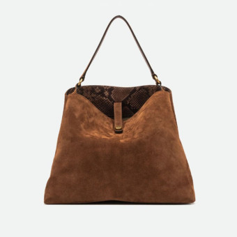 Bolso ante coñac asa Gianni Chiarini Fiona BS 12486