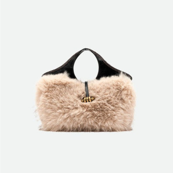 Bolso pelo beig asa y bandolera Gianni Chiarini Infinity BS 12551