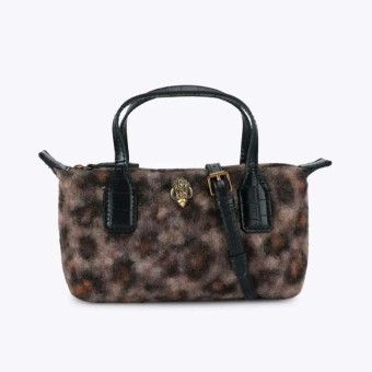 Bolso leopardo cremallera cruzado Kurt Geiger 6063532689 Olive Micro