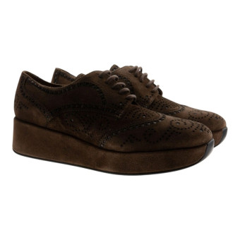 Blucher Pons Quintana ante marrón plataforma 11114.000