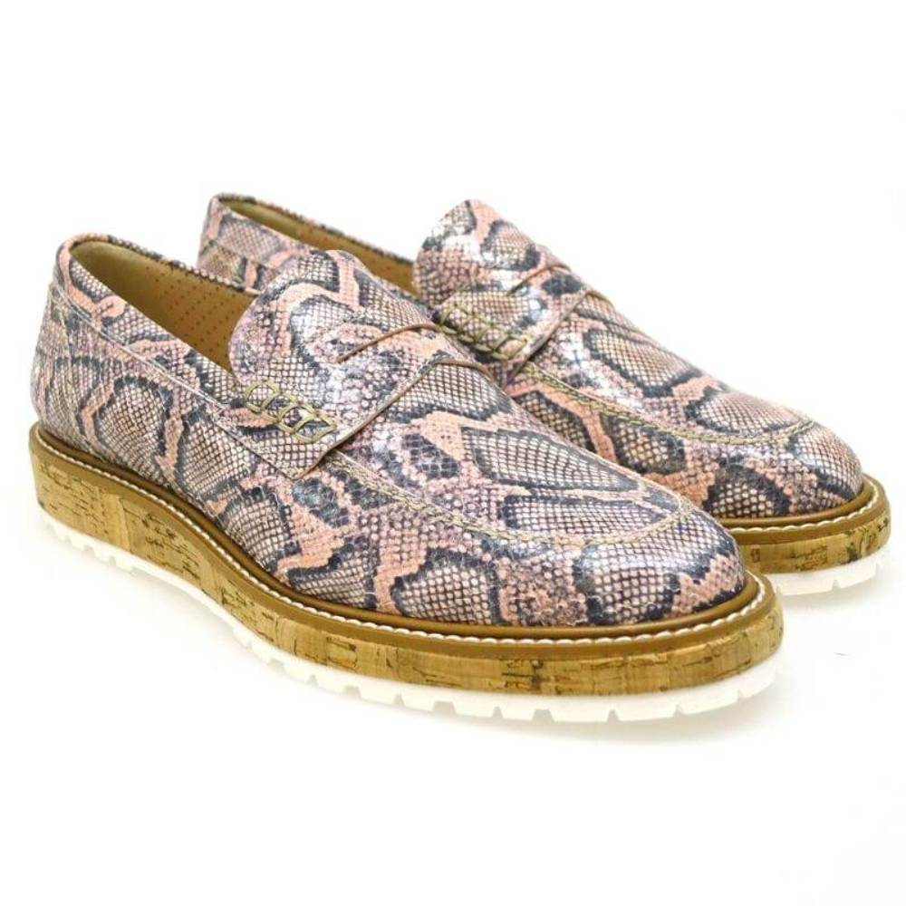 Mocasín mujer antifaz piel serpiente Pertini 11552 