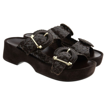 Sandalias marrones trenzadas Pons Quintana 12091.001