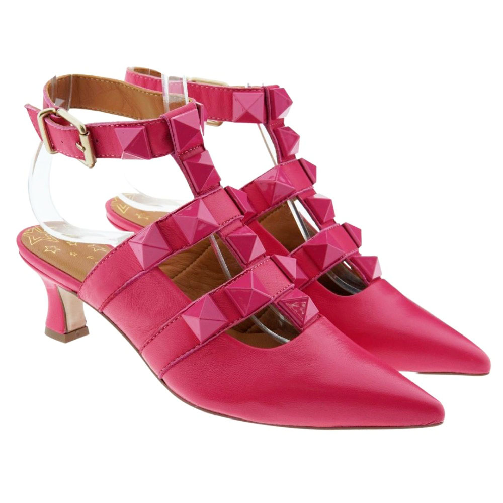 Zapatos tacón tachas tipo Valentino tacón Pedro Miralles 18804