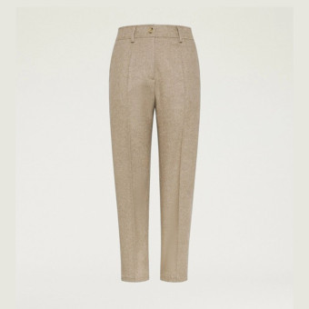 Pantalón mujer lana beig Momoni 252MMOPA007