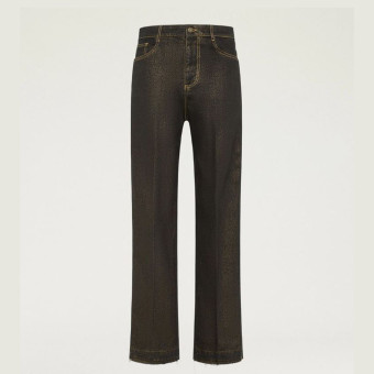 Jeans laminados oro Momoni 252MMOPA048