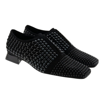Bluchers negros mujer tachas Zinda 3277
