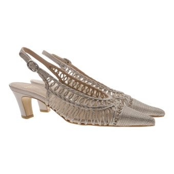 Zapatos destalonados crochet tacón Zinda 3411