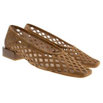 Zapatos tacón ante cuero troquelados Zinda 3475