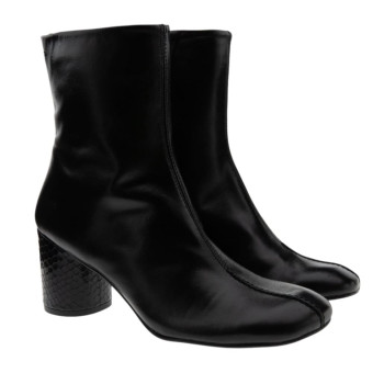 Botines negros tacón serpiente Zinda 3627