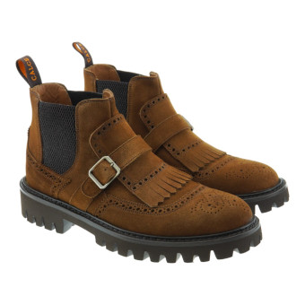 Bota hombre flecos y hebilla Calce 455-SE