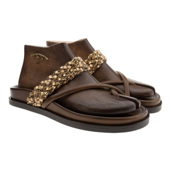 Sandalias griegas anatómicas marrones Caryatis 68221