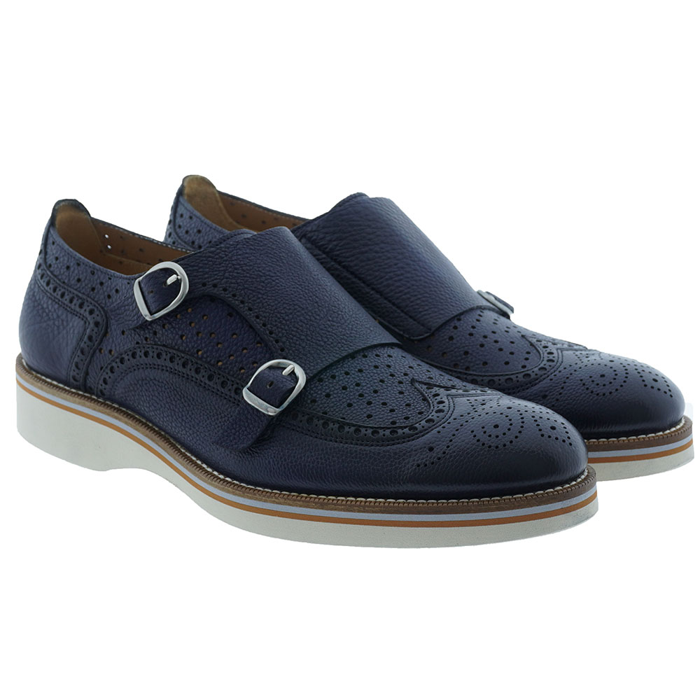 Zapatos Monk doble hebilla piel napa Calce 949
