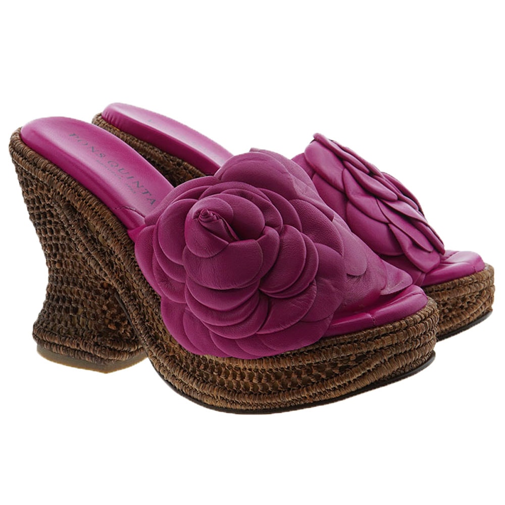 Sandalia pala flor tacón y plataforma Pons Quintana 9992.002
